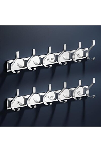 Generic Plantex Aluminum Hook Rail with 6-Hooks for Walls of Bathroom/Kitchen...