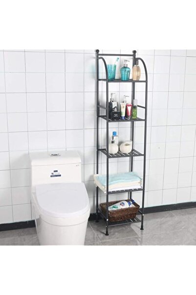 Generic U HOOME 5 Tier Bathroom Storage Shelf, Free-Standing Metal Corner Rac...