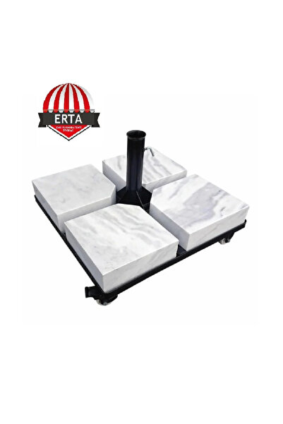 erta 60 cm x 60 cm Mermerli Şemsiye Ayağı Altlığı Tekerlekli Stoplu Tüm Şemsi...