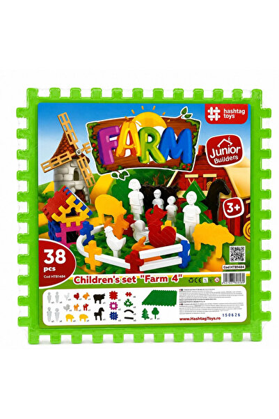 Hashtag Toys Set de joacă fermă nr. 4, 38 bucăți