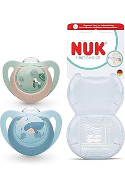 syncticaret Nuk First Choice Pacifier, 18-36 Months, Turtle/Whale