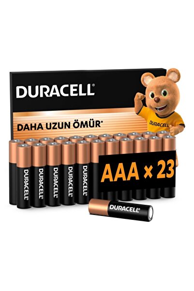 Duracell BASIC AAA İnce Alkalin Kalem Pil (23'lü Paket) – 1,5V