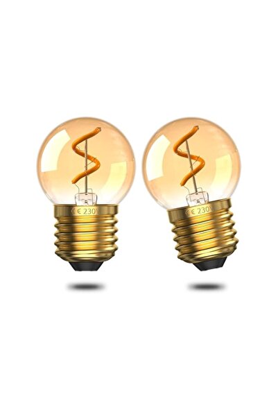 Generic 1W E27 Vintage Golf Ball Bulb, G40 E27 LED Screw Bulb Warm White 2200...