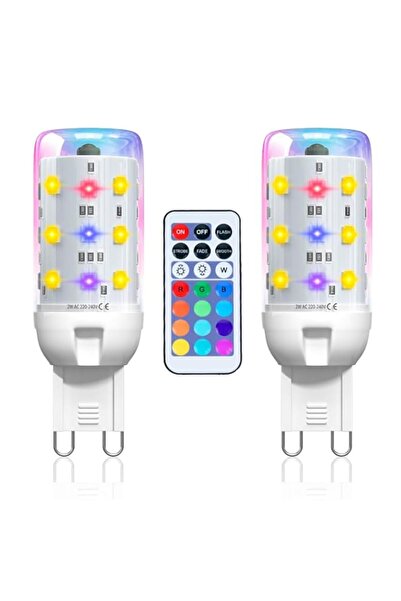 Generic 2W Dimmable LED Light Bulbs, 2 Pack Color Changing RGB with Remote, 1...