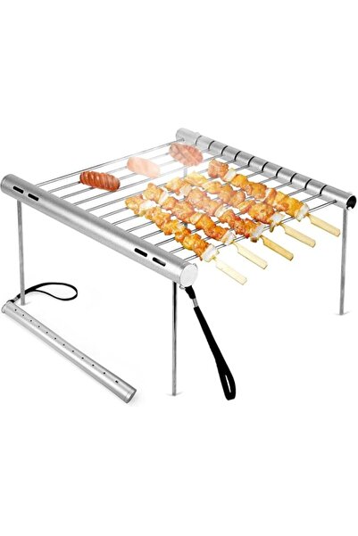 Generic Portable Camping Grill, Folding Stainless Steel Charcoal BBQ, Lightwe...