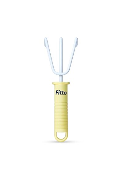 Generic Fitto Hand Cultivator with Yellow Handle - 3 Metal Prongs for Soil Lo...
