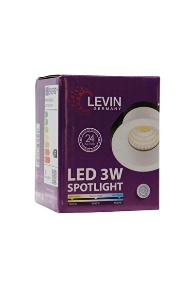 Generic Levin Germany LED Spot Light-3W, IP20, 80 Lm/W 6500K, Day Light, 2-Year