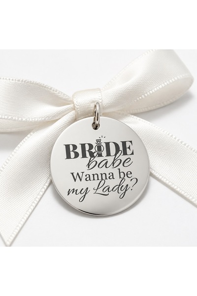 Simoshop Bănuț Nuntă din Argint 925 „Bride Babe – Wanna be my Lady?" – Cerere...