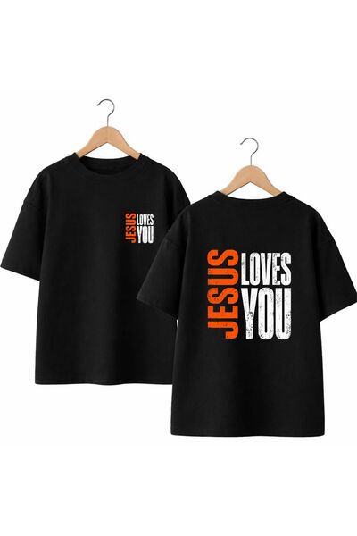 playwear Μπλουζάκι με στάμπα Jesus στην πλάτη και στο μπροστινό μέρος του στή...
