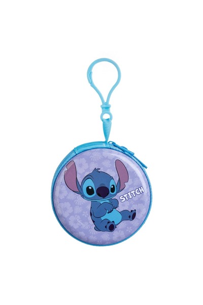 Disney Portofel rotund metalic pentru monede Lilo & Stitch, 7.5x3cm, breloc c...