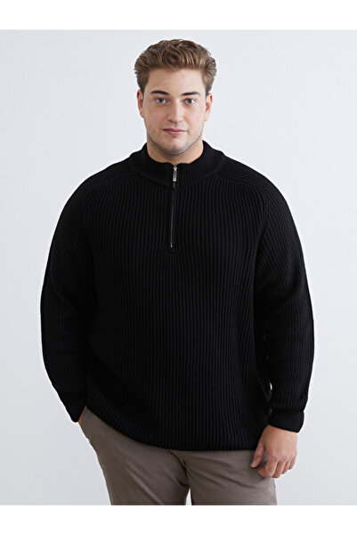 LC Waikiki I Large Size Upright Roba Collar Men's Knitwear Sweater from Freez...