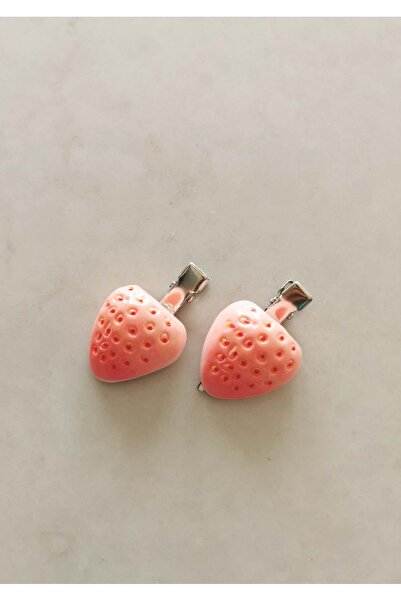 Halley Concept Pink Strawberry Figured Children's Hair Clips with Tweezers, 2...