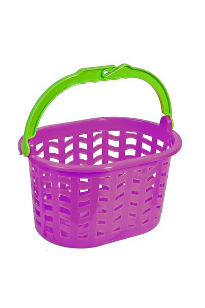 OEM Coș de rufe din plastic mov și verde lime 25x13cm