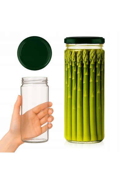 SuperButelki Borcan Inalt din Sticla pentru Smoothie Si Legume, 500 ml, Diame...