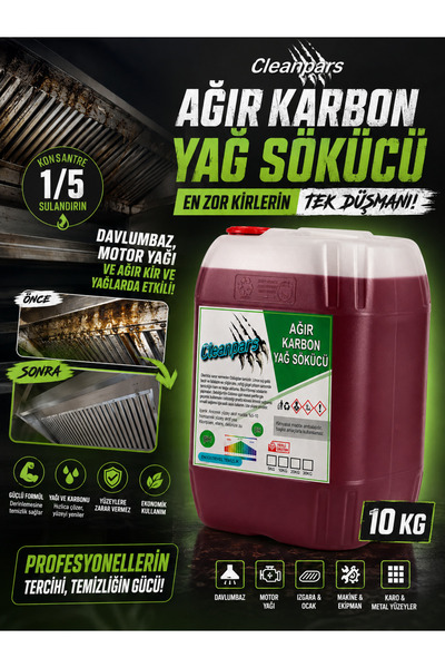 CLEANPARS Ağır Karbon Yağ Sökücü 10 KG