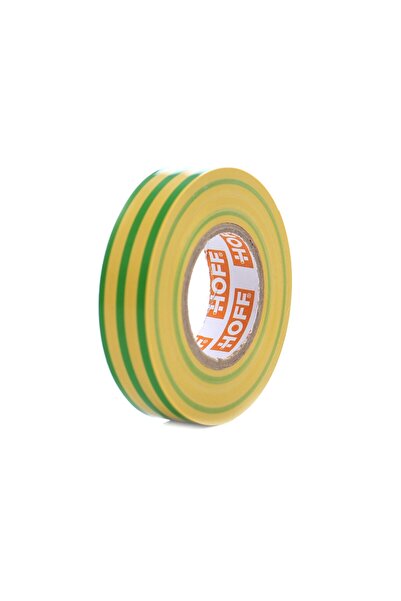 OEM Banda izolatoare Hoff, galben cu verde, 20 m x 0.15 mm x 18 mm