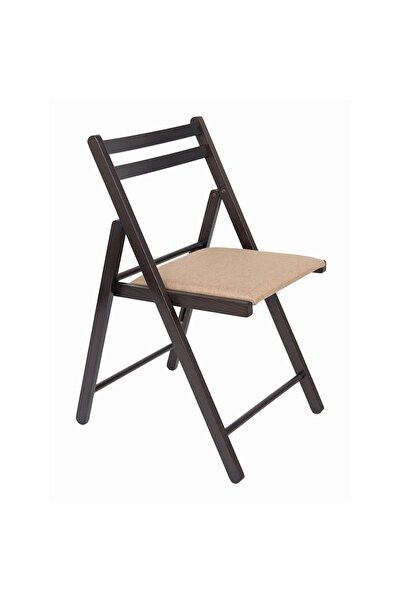 OEM Scaun bucatarie / living pliant Igor, tapitat, lemn + stofa, maro + wenge