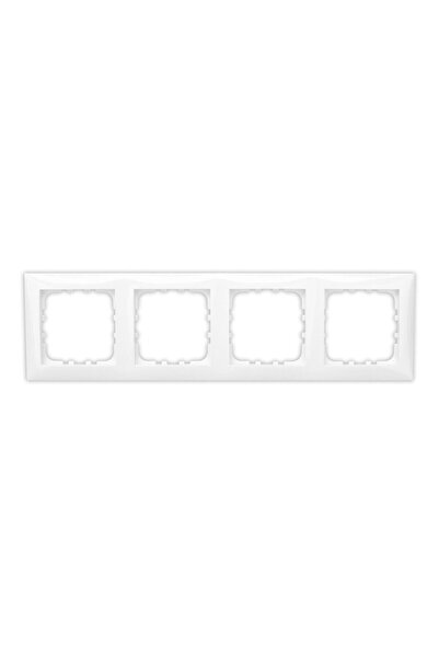 OEM Hoff Top BL-60004 frame, 4 positions, white, for socket / switch
