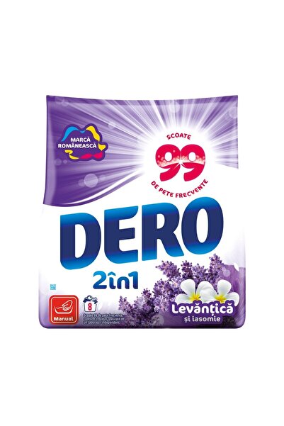 OEM Detergent de rufe pudra, manual, Dero 2 in 1, levantica + iasomie, 0.4 kg...