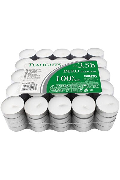BISPOL Set 2 x 100 Lumanari Pastila 4 Ore