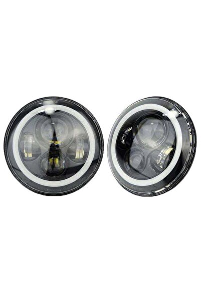 Yongsheng Pair Of Signal Halo Angle LED Headlight For 97-15 Jeep Wrangler