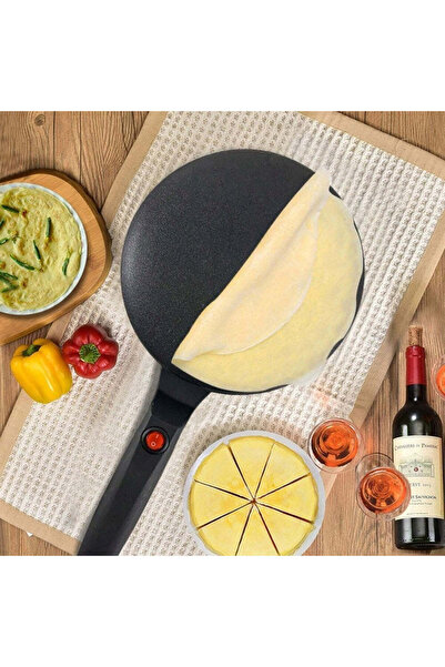 Generic Aparat electric de făcut clătite, diametru 21cm, kit cu bol și tel