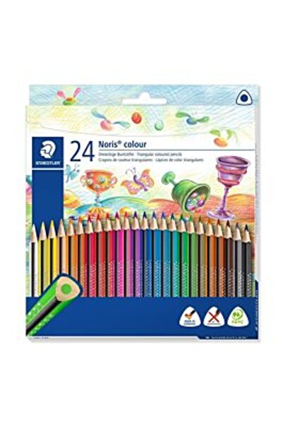 Staedtler Set de 24 creioane colorate Wopex, din lemn, Multicolor