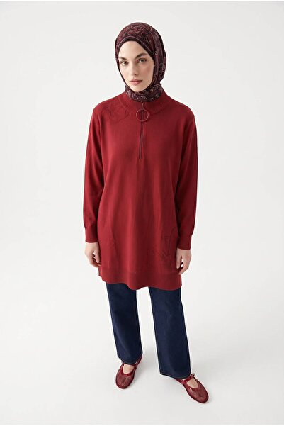 Armine Çiçek Desenli Triko Tunik 25KTD4111