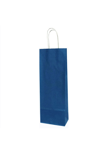 MC Micostore Punga hartie sticle maner rasucit 14 x 8 x 39 cm albastru/alb pa...