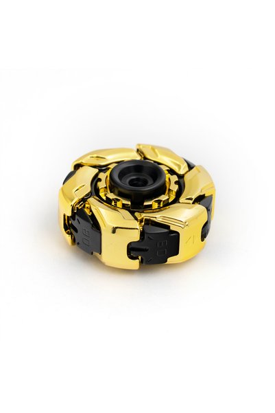 Clasico Premium Black & Gold Gear Fidget Spinner – Heavy Duty Stress Relief Toy for Adults & Teens | Smooth
