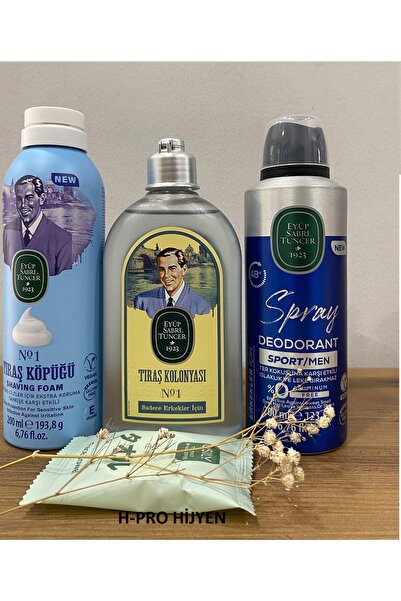 Eyüp Sabri Tuncer NO1 TIRAŞ KÖPÜĞÜ, TIRAŞ KOLONYASI VE DEODORANT, SIKIŞTIRILM...