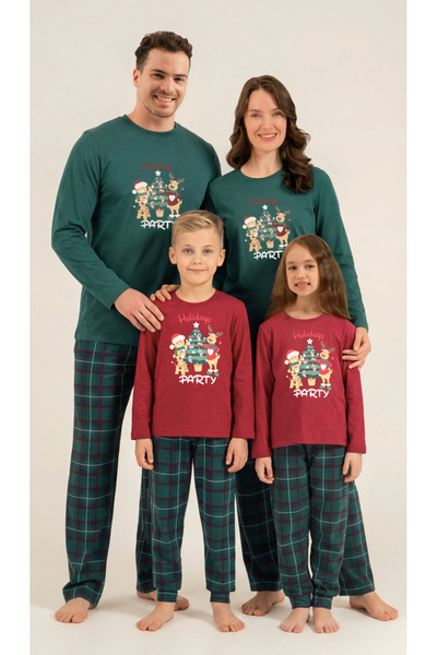 Arnetta Set de pijamale mamă-fiică, cu mâneci lungi, (cu șosete cadou)