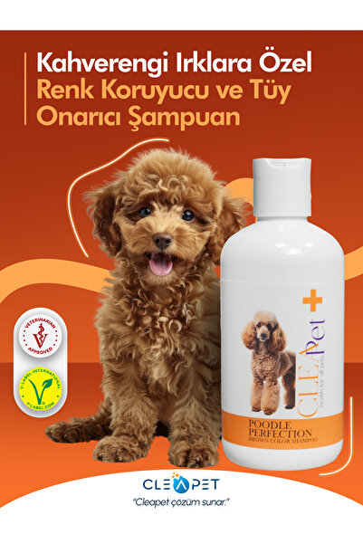 Cleapet Kahverengi Irk Köpek Şampuanı 250 ml | Poodle Bukle Belirginleştirici...