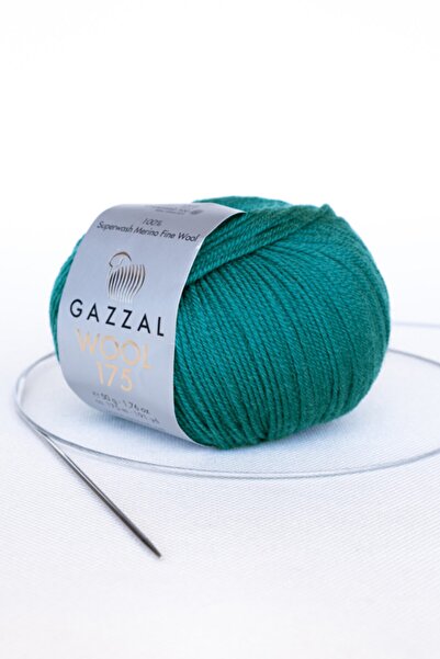 Gazzal Lână 175 Super Wash 100% lână merinos de calitate superioară, fir pentru tricotat manual, 50 gr (320)