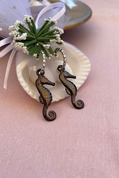 Leerybee الكروم العتيقة اللون الأسود أقراط فرس البحر مضاد الأرجية