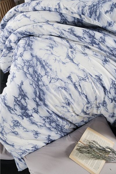 Mulberry Marble Double Duvet Cover Set 4 Pieces 200*220 Blue