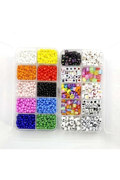 yiğit aksesuar Boxed Sand Beads and Letter Beads Jewelry Making Set/kit