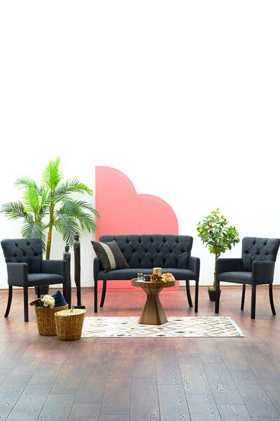 İskeletsan Aroma Çay Seti Antrasit 2+1+1