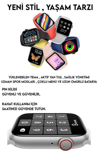SMARTEST Hw16 Premium Series Son Sürüm Smartwatch Ip67 Suya Dayanıklı Tüm Telefonlarla Uyumlu Akıllı Saat