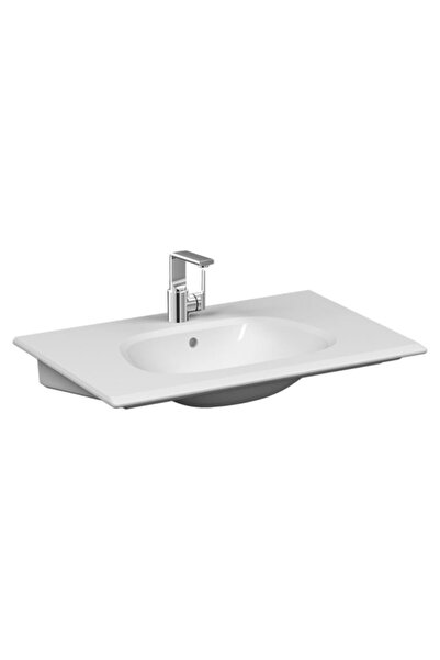 VitrA Frame 5708b403-0001 Etajerli Lavabo, 80 Cm, Beyaz