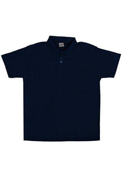 ümitteks iş ve okul kıyafetleri Unisex Βαμβακερό γιακά Polo Navy Blue T-shirt...