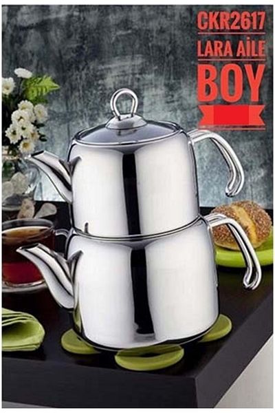 Cooker Lara Family Size Steel Teapot Set Ckr2617
