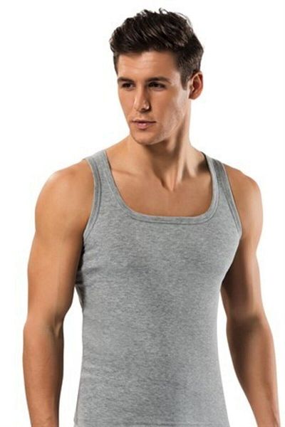 Bestin Ανδρικό εσώρουχο Lux Drm Grey Square Collar από μαλακό βαμβάκι