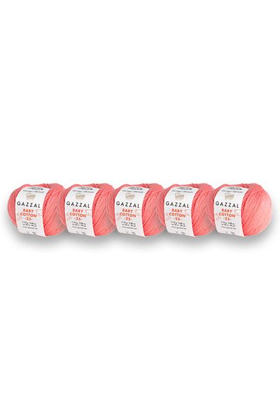Gazzal Baby Cotton 25 Gr Amigurimi Punch 5 Pack Πλεκτό Χέρι Κλωστή Desaryou (3435)