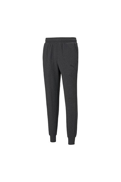 Puma Ess Logo Black Gray Sweatpants