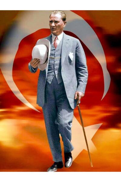 Rölyef Sanat Evi Kâğıt Rölyef Poster - Atatürk Resimleri - 35x50 (8 Adet)