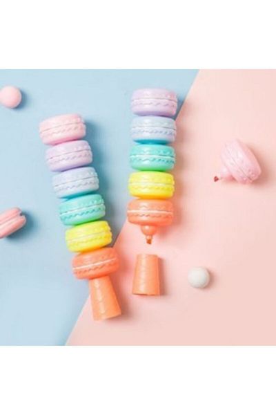 Çılgıntrend Mini 6 Pieces Macaron Highlighter Crayons
