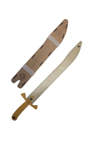 Ahtek Yellow Special Design Wooden Toy Scabbard Sword