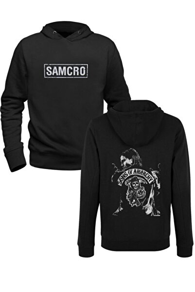 Alfa Tshirt Son Of Anarchy Illustrated Printed Black Front Back Printed Sweat...