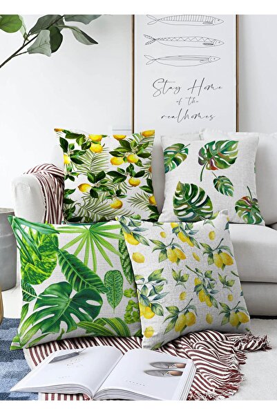 Realhomes Set de huse de pernă tricotate Raschel, combinație cu două fețe de ...